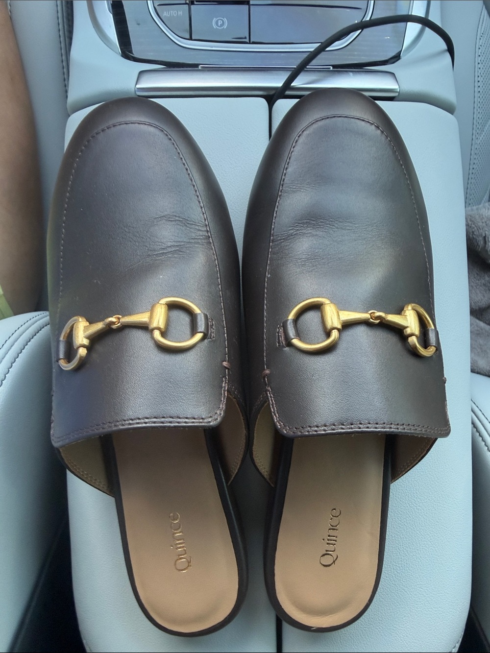 Quince Brown Leather Horsebit Loafers
